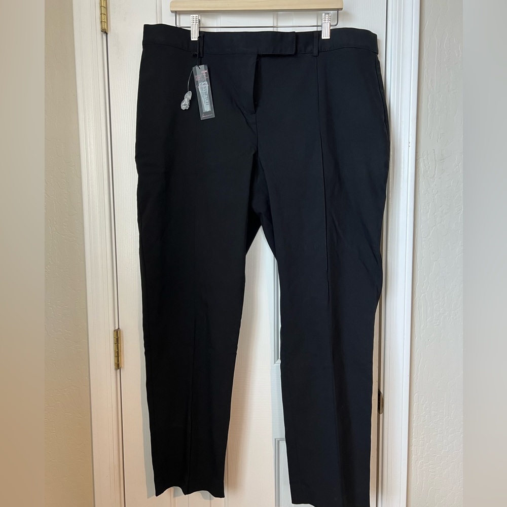 Lane Bryant Women Black Trouser Pants Tighter Tummy Technology Plus Sz 20